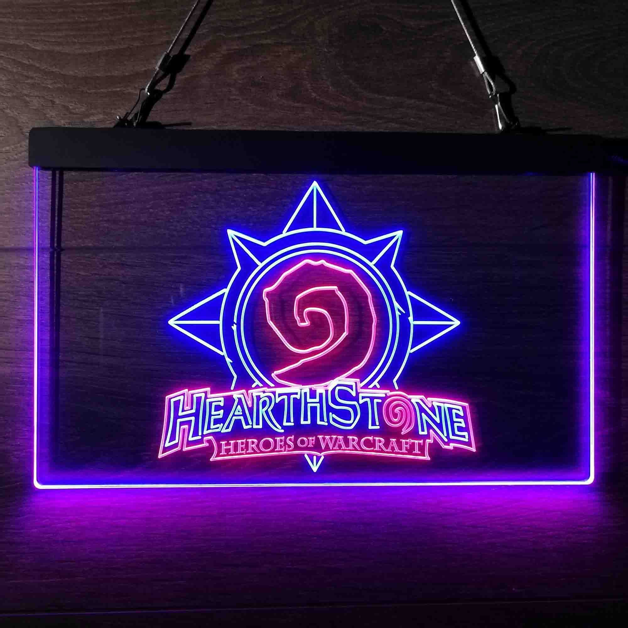 Hearthstone Heroes of Warcraft Dual LED Neon Light Sign